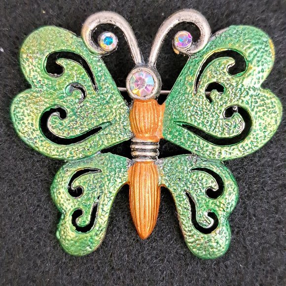 Vintge DD Butterfly Brooch - Picture 3 of 10